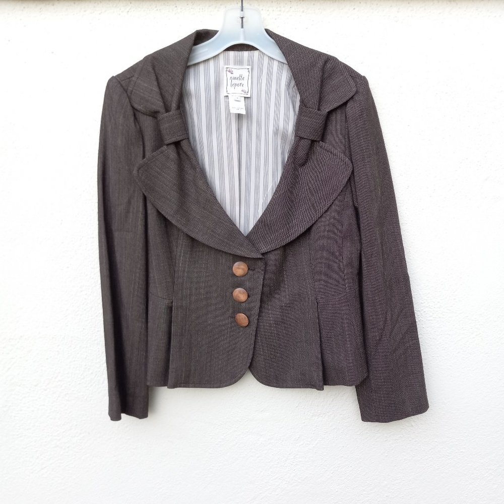 Nanette Lepore Bow Detail Blazer Retro Academia Feminine Pin Up Aesthetic